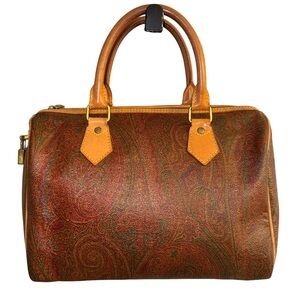ETRO Milano SPEEDY
 Paisley - vachetta Leather - Italian